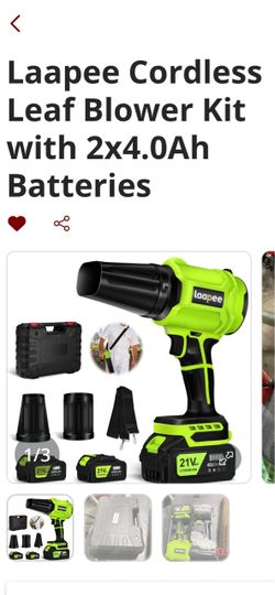 Laapee Cordless Leaf Blower Kit with Batteries