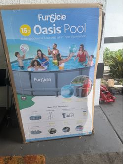 Large pool 15ft funsicle Oasis It also comes with everything you need to install it.