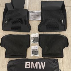 BMW 5-Series F10 All Weather Floor Liners Front & Back New. Fast Shipping!