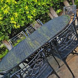 Patio Table And 6 Chairs/Outdoor Dining Set 7pc/outdoor Furniture/Cash Only 