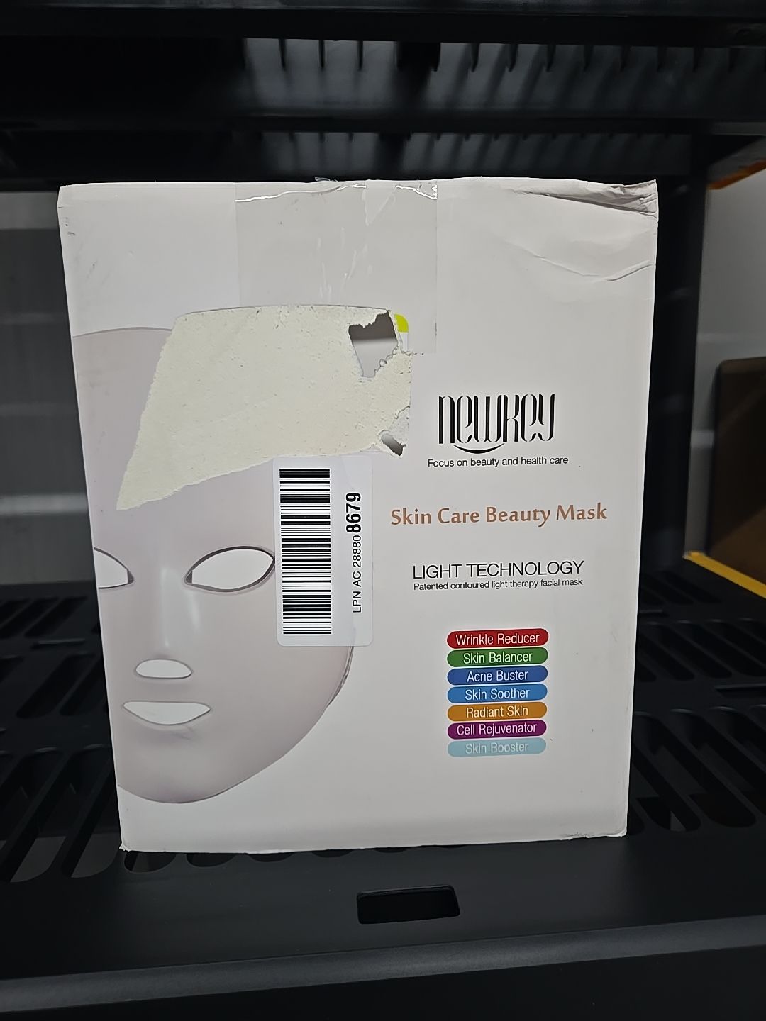 NEWKEY Red Light Therapy Mask for Face,7 Colors LED Face Mask Light Therapy