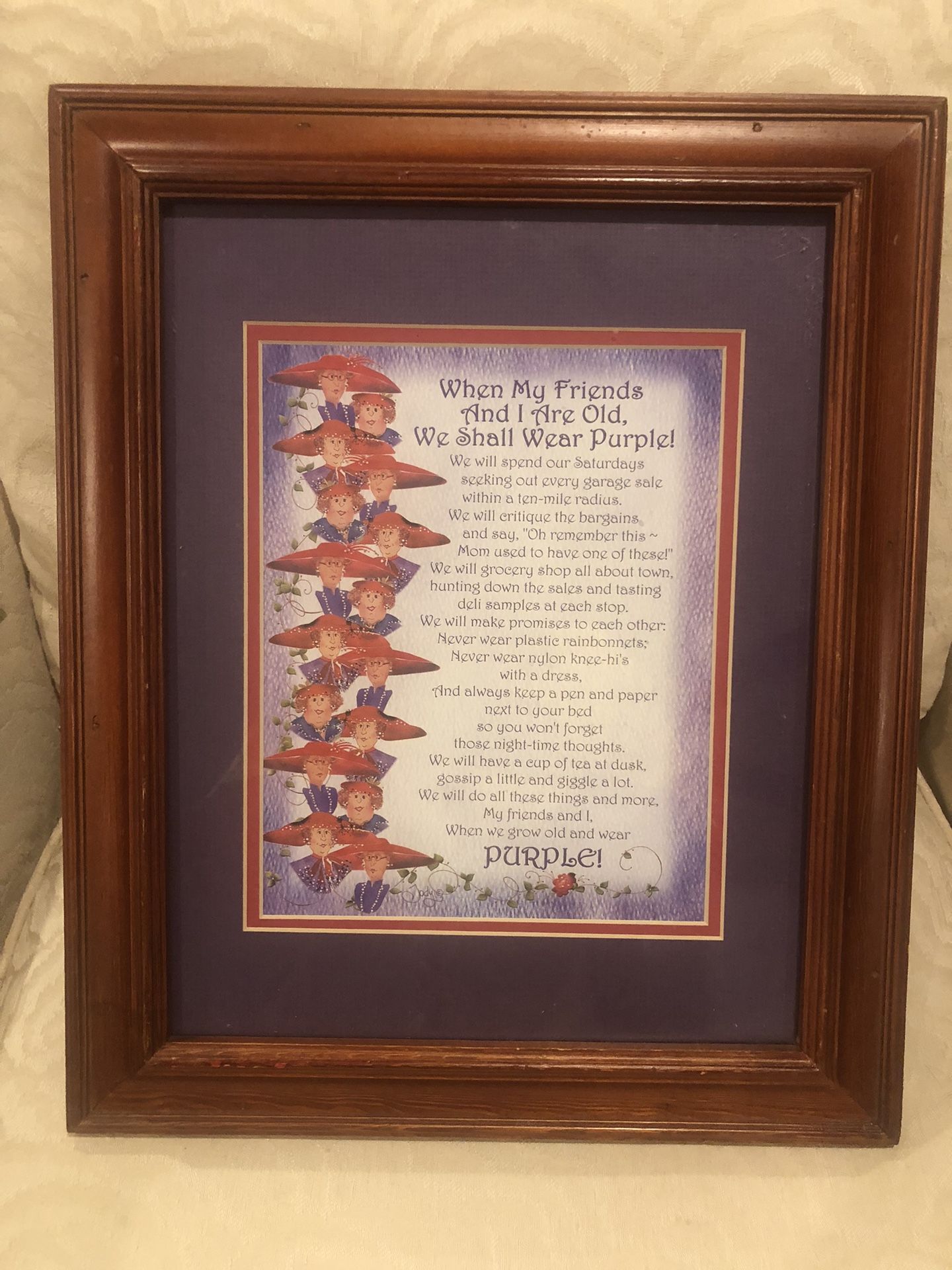 For All Those Red Hat Ladies - The Motto Framed and New Purses