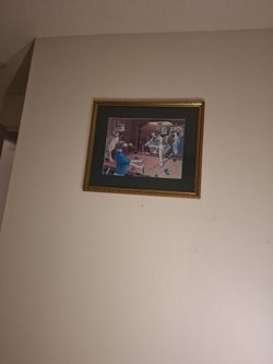 Dogs Playing Pool Framed Art Print