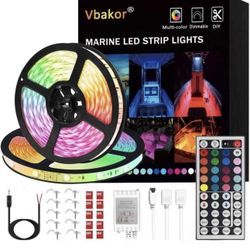 Led Strip Lights Boat Lights, 60FT Marine Pontoon Boat Lights, Waterproof Boat Deck Lights, Multi-Color Boat Interior Lights for Pontoon Jon Bass Boat