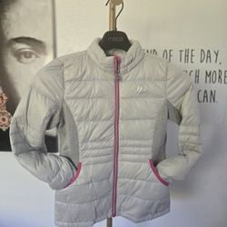 Girl's Kids Michael Kors Puffer Jacket Size 14 Colors Grey/Pink 