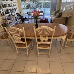 French Country or Farmhouse Style Dining Table Set 