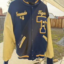 First String Sports men's varsity leather jacket 