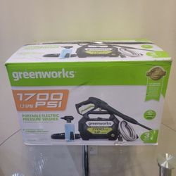 Green Works  pressure washer 1700 Psi , 1.2 GPM