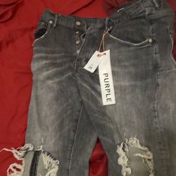 Purple jeans