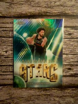 Cade Cunningham Topps Chrome Stratospheric Stars Card