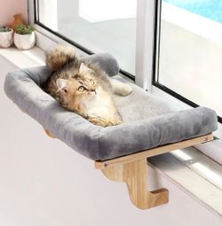 Cat Perch for Window Sill with Bolster - Orthopedic Hammock