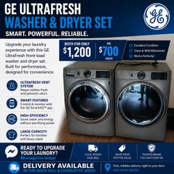 Ge Ultrafresh Smart washer and dryer set