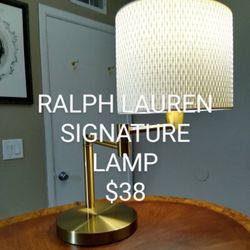 RALPH LAUREN SIGNATURE SWING ARM BRASS TABLE LAMP.  EXCELLENT CONDITION! VERY ATTRACTIVE LAMP!