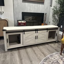 White new tv table / console table