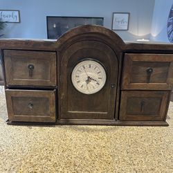 Antique Clock w/ Drawers 