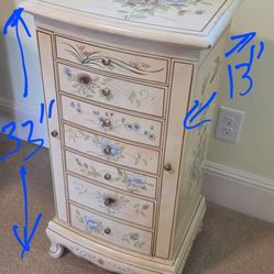 FREE: Painted Floral Jewelry Armoire