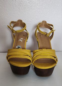 Yellow High Heel Sandals