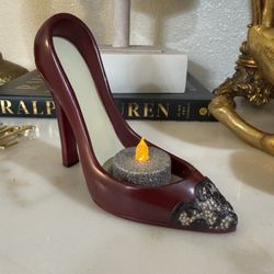 Red Resin Stiller Candle Tea Light Holder 