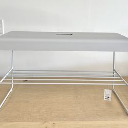 New. Zone Denmark 24500 Bench with Shelf A-Bench Outdoor Soft Grey