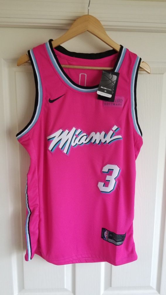 DWYANE WADE MIAMI HEAT PINK VICE JERSEY. MULTIPLE SIZES AVAILABLE