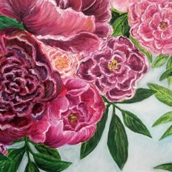 Large Flower Painting On Canvas