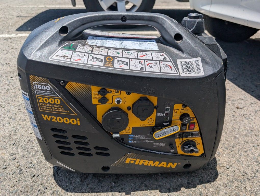 QFirman W01(contact info removed)/2000 Watt Peak Gasoline Powered Inverter Generator