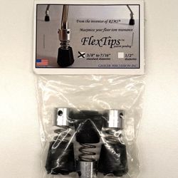 Flex Tips Floor Tom Leg Isolators - Pack of 3 - Standard Diameter 3/8" To 7/16”