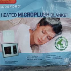 Biddeford Heated Microplush Blanket New in bag