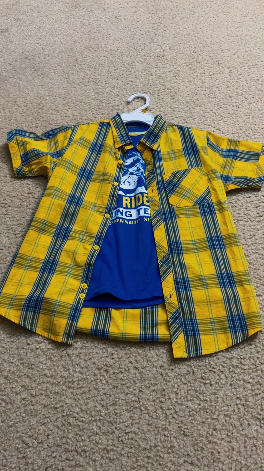 Boys Button Down Shirts Size 6-7 Years Old