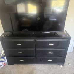 Black wood Dresser , not tv