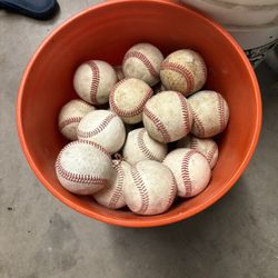 80-85 Used Baseballs And 5 Used Gloves 