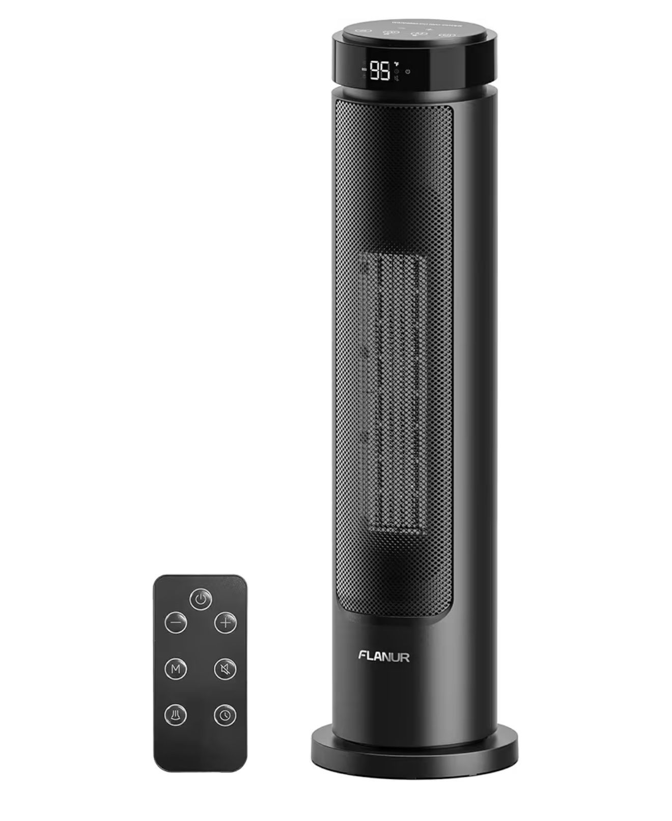 Space Heaters for Indoor Use Large Room, 1500W Portable Electric Heater with Remote, 5 Modes, Safety Protection & Child Lock, 12H Timer, Oscillation H