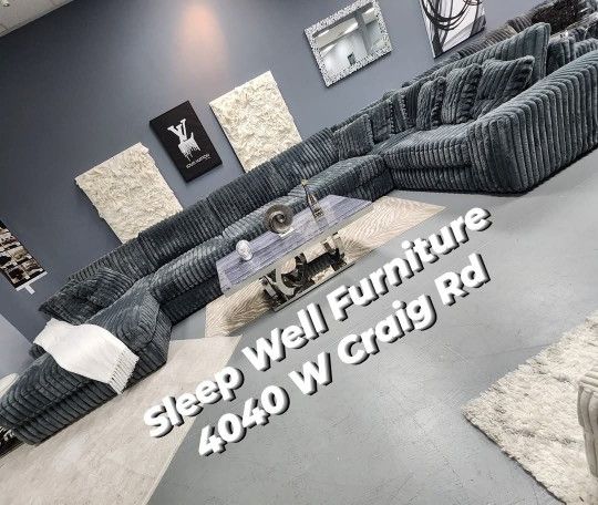 ✨️ 14-18ft Sectional Sofa 🌟 Furniture Queen Bedrooms, Dining Avail
