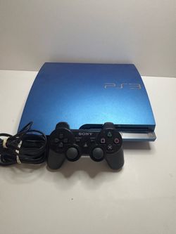 Sony PlayStation 3 PS3 Splash Blue Console W/ Controller