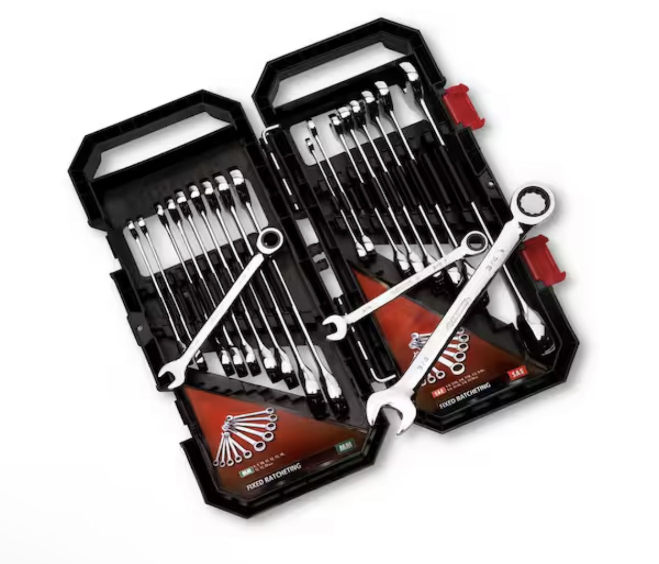 Husky 72-Tooth Ratcheting SAE/MM Combination Wrench Set (20-Piece