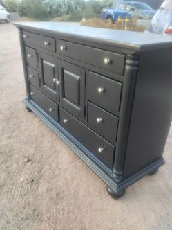 Long black dresser