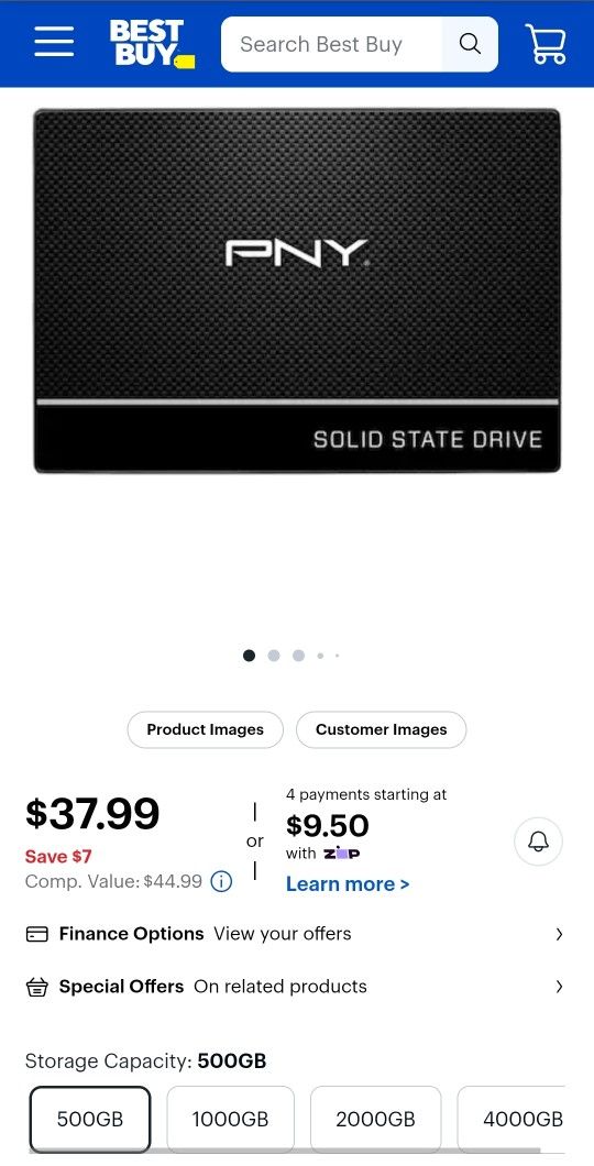 PNY Solid State Drive 500GB