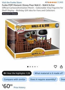 Brand New! Funko POP! Moment: Disney Pixar Wall-E - Wall-E & Eve