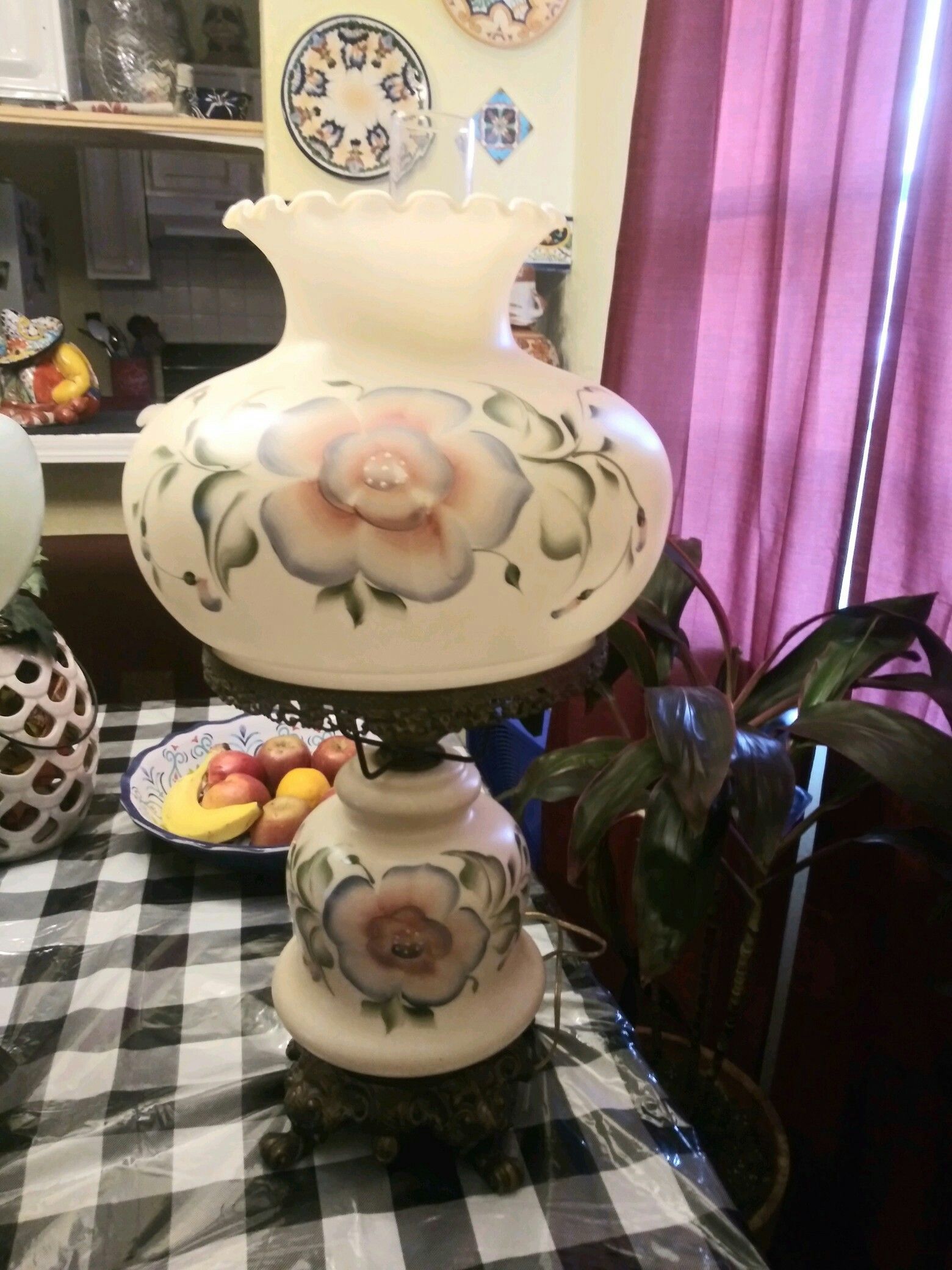 Vintage Hurricane Lamp