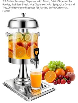2.2 Gallon Beverage Dispenser with Stand – $30