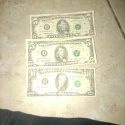 1974 10$ Rare 1954 5$ Bills Both Rare