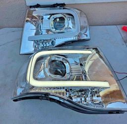 07-14 Ford Expedition LED DRL Projector Headlights Luces Micas Calaveras Faros Faroles Focos Headlamps