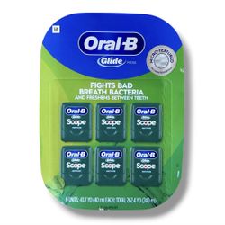 Oral-B Glide Dental Floss, Scope Mint Flavor (6 Pack)