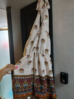 Boho Halter Romper with Ethnic Print