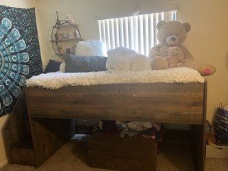 Almost New Twin Bed With Stairs and Drawer/Dresser 