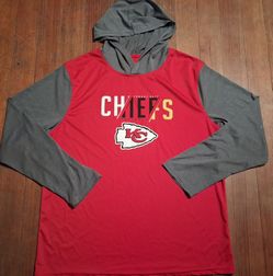 Kansas City Chiefs Hooded Long Sleeve Shirt Size Large
