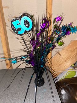 50th Birthday Party Centerpiece Decoration