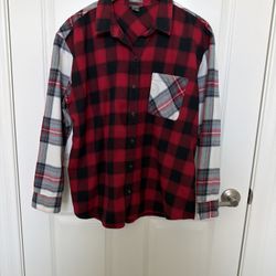 Eddie Bauer Boyfriend Fit Women XL Plaid Button Up Outdoor Flannel Shirt