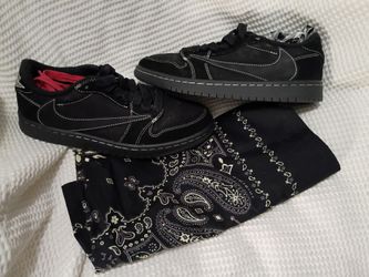 Travis Scott Jordan 1 Low Black Phantom