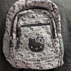 Black/Gray Hello Kitty Backpack 